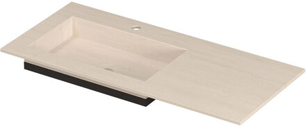Ink Post Wastafel keramische slab envelop bak links met 1 kraangat 100x45x1 Travertin matt Beige