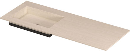 Ink Post Wastafel keramische slab envelop bak links zonder kraangat 120x45x1 Travertin mat Beige