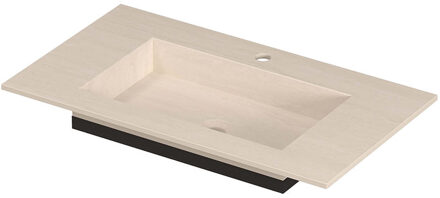 Ink Post Wastafel keramische slab envelop bak met 1 kraangat 80x45x1 Travertin matt Beige