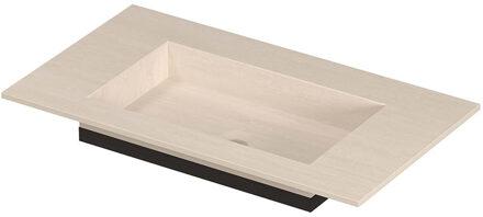 Ink Post Wastafel keramische slab envelop bak zonder kraangat 80x45x1 Travertin matt Beige
