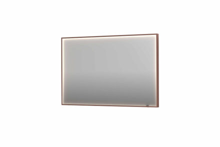 Ink SP19 spiegel - 120x4x80cm rechthoek in stalen kader incl dir LED - verwarming - color changing - dimbaar en schakelaar - geborsteld koper 8409079
