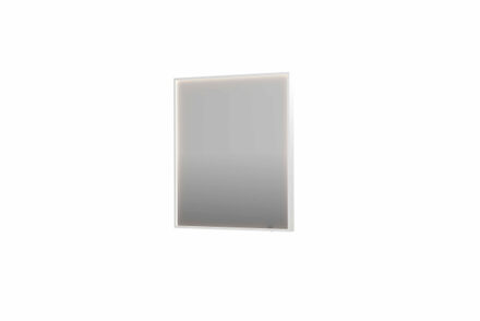 Ink SP19 spiegel - 70x4x80cm rechthoek in stalen kader incl dir LED - verwarming - color changing - dimbaar en schakelaar - mat wit 8409036