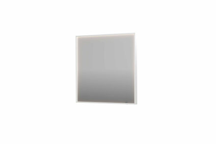 Ink SP19 spiegel - 80x4x80cm rechthoek in stalen kader incl dir LED - verwarming - color changing - dimbaar en schakelaar - mat wit 8409046