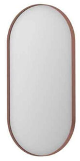Ink SP20 Spiegel - 40x4x80cm - ovaal - in stalen kader - aluminium koper geborsteld 8408954