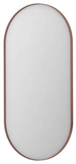 Ink SP20 Spiegel - 60x4x120cm - ovaal - in stalen kader - aluminium koper geborsteld 8408974