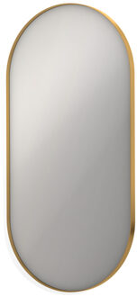 Ink SP20 Spiegel - 60x4x120cm - ovaal - in stalen kader - aluminium Mat goud 8408972 Goud mat