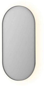 Ink SP20 Spiegel - 60x4x120cm - ovaal - in stalen kader - aluminium rvs geborsteld 8408973