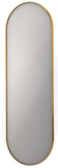 Ink SP20 Spiegel - 60x4x180cm - ovaal - in stalen kader - aluminium Mat goud 8408982 Goud mat