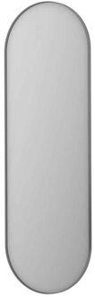 Ink SP20 Spiegel - 60x4x180cm - ovaal - in stalen kader - aluminium rvs geborsteld 8408983