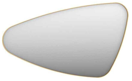 Ink SP22 Spiegel - 100x4x60cm - organisch - in stalen kader - links aluminium Mat goud 8409362 Goud mat