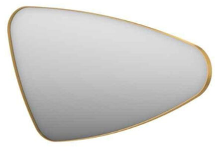 Ink SP22 Spiegel - 100x4x60cm - organisch - in stalen kader - rechts aluminium Mat goud 8409212 Goud mat