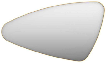 Ink SP22 Spiegel - 120x4x70cm - organisch - in stalen kader - links aluminium Mat goud 8409372 Goud mat