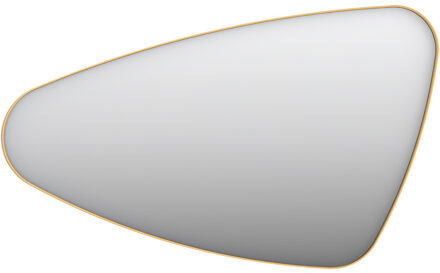 Ink SP22 Spiegel - 120x4x70cm - organisch - in stalen kader - links aluminium Mat goud 8409372 Goud mat
