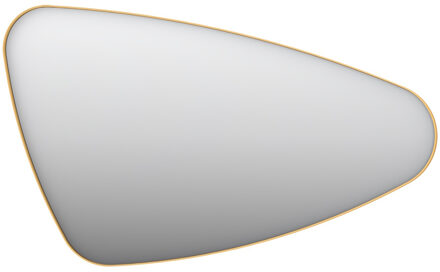 Ink SP22 Spiegel - 120x4x70cm - organisch - in stalen kader - rechts aluminium Mat goud 8409222 Goud mat