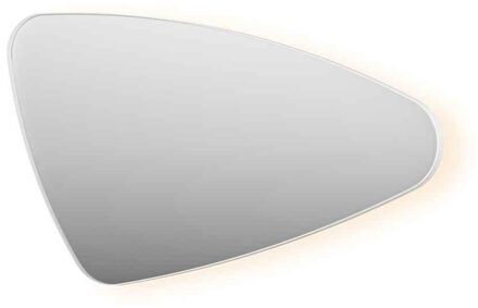 Ink SP22 Spiegel - 120x4x70cm - organisch - in stalen kader - rechts aluminium wit mat 8409221