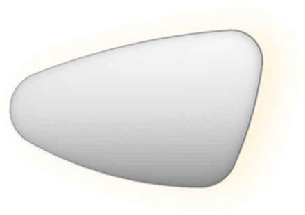 Ink SP22 Spiegel - 80x4x50cm - organisch - in stalen kader - links aluminium rvs geborsteld 8409353