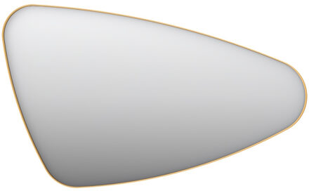 Ink SP22 Spiegel - 80x4x50cm - organisch - in stalen kader - rechts aluminium Mat goud 8409202 Goud mat
