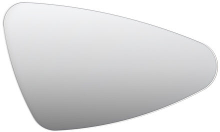 Ink SP22 Spiegel - 80x4x50cm - organisch - in stalen kader - rechts aluminium wit mat 8409201