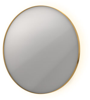 Ink Spiegel INK SP17 Rond Colour Changing LED Rondom 100 x 4 x 100 cm Dimbaar In Aluminium Kader Mat Goud