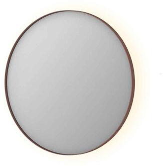 Ink Spiegel INK SP17 Rond Colour Changing LED Rondom 80 x 4 x 80 cm Dimbaar In Aluminium Kader Geborsteld Koper