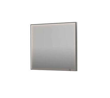Ink Spiegel INK SP19 90x4x80 cm incl. direct LED-Verlichting Rondom en Spiegelverwarming Geborsteld RVS