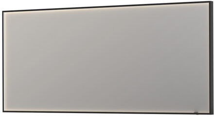Ink Spiegel INK SP19 Rechthoek In Stalen Kader Met Indirecte Colour Changing LED Verlichting 180 x 4 x 80 cm Mat Zwart