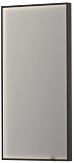 Ink Spiegel INK SP19 Rechthoek In Stalen Kader Met Indirecte Colour Changing LED Verlichting 50 x 4 x 100 cm Mat Zwart