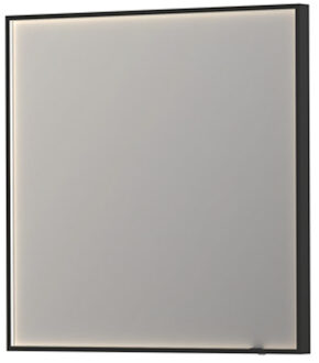 Ink Spiegel INK SP19 Vierkant In Stalen Kader Met Indirecte Colour Changing LED Verlichting 80 x 4 x 80 cm Mat Zwart