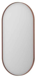 Ink Spiegel INK SP20 Ovaal In Stalen Kader 50 x 4 x 100 cm Geborsteld Koper