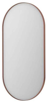 Ink Spiegel INK SP20 Ovaal In Stalen Kader 60 x 4 x 120 cm Geborsteld Koper