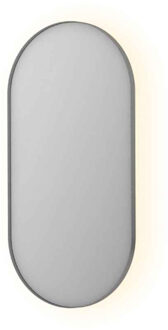 Ink Spiegel INK SP21 Ovaal In Stalen Kader 60 x 4 x 120 cm Met Color Changing LED Verlichting Geborsteld Koper