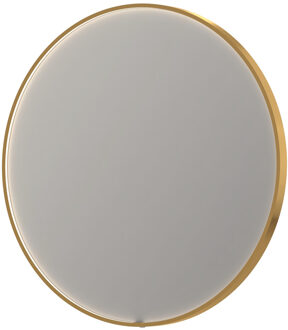 Ink Spiegel INK SP24 100x4x100 cm incl. direct LED-Verlichting Rondom en Spiegelverwarming Mat Goud