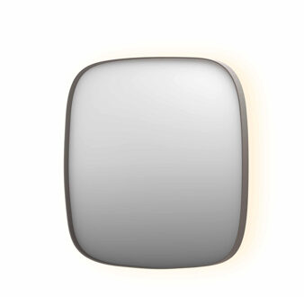 Ink Spiegel INK SP30 100x4x100 cm incl. Indirect LED-Verlichting Rondom en Spiegelverwarming Geborsteld RVS