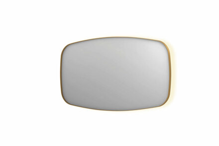 Ink Spiegel INK SP30 140x4x80 cm incl. Indirect LED-Verlichting Rondom en Spiegelverwarming Geborsteld Mat Goud Geborsteld Mat Goud PVD