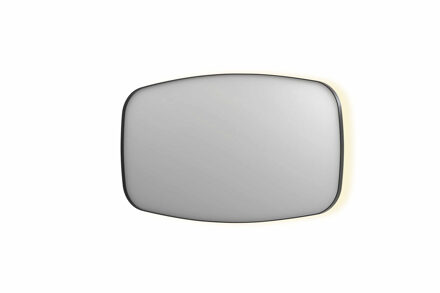 Ink Spiegel INK SP30 140x4x80 cm incl. Indirect LED-Verlichting Rondom en Spiegelverwarming Geborsteld Metal Black Gunmetal