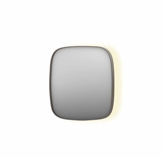 Ink Spiegel INK SP30 40x4x40 cm incl. Indirect LED-Verlichting Rondom en Spiegelverwarming Geborsteld RVS