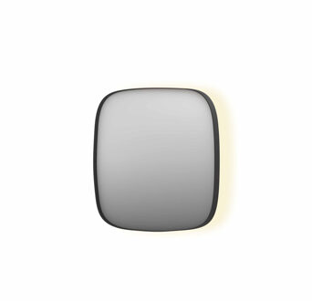 Ink Spiegel INK SP30 40x4x40 cm incl. Indirect LED-Verlichting Rondom en Spiegelverwarming Mat Zwart