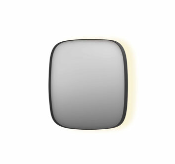 Ink Spiegel INK SP30 60x4x60 cm incl. Indirect LED-Verlichting Rondom en Spiegelverwarming Mat Zwart