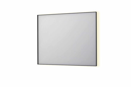 Ink Spiegel INK SP32 100x4x80 cm Incl. Indirect LED-Verlichting Rondom en Spiegelverwarming Geborsteld Metal Black Geborsteld Metal Black PVD