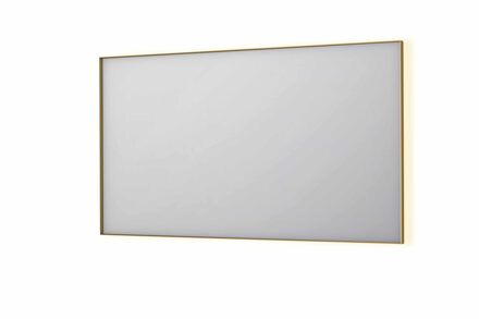 Ink Spiegel INK SP32 140x4x80 cm Incl. Indirect LED-Verlichting Rondom en Spiegelverwarming Geborsteld Mat Goud Geborsteld Mat Goud PVD
