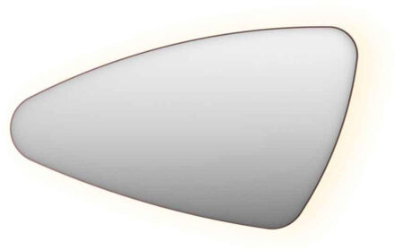 Ink Spiegel Organisch INK SP23 120x70 cm Met Verlichting en Spiegelverwarming Links Geborsteld Koper