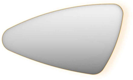 Ink Spiegel Organisch INK SP23 120x70 cm Met Verlichting en Spiegelverwarming Links Mat Goud