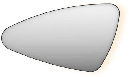 Ink Spiegel Organisch INK SP23 120x70 cm Met Verlichting en Spiegelverwarming Links Mat Zwart