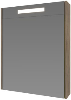Ink Spiegelkast Proline Premium Met Houten Deur Geïntrigeerd LED Verlichting 60x14x60 cm Scotch Oak