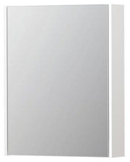 Ink SPK2 Spiegelkast - 60x14x74cm - 1 deur - dubbelzijdige Spiegel - schakelaar en stopcontact - MDF lak wit hoogglans 1105106
