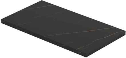 Ink Topplaat Fontein INK Topdeck XS 40x22x1.2 cm Lauren Black Mat Mat Zwart