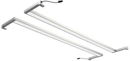 Ink Verlichtingsbalk - 60x2x1cm - LED IP44 - 4200K - tbv Spiegel of Spiegelkast - Zilver 8302100