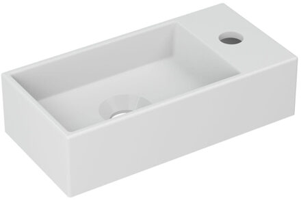 Ink Versus Fontein - 36x18x9cm - wasbak links - 1 kraangat - porselein wit mat 3404261