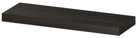 Ink wandplank in houtdecor 3,5cm dik vaste maat voor vrije ophanging inclusief blinde bevestiging 60x20x3,5cm, intens eiken
