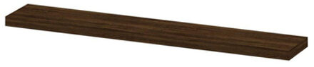 Ink wandplank in houtdecor 3,5cm dik vaste maat voor vrije ophanging inclusief blinde bevestiging 80x20x3,5cm, koper eiken